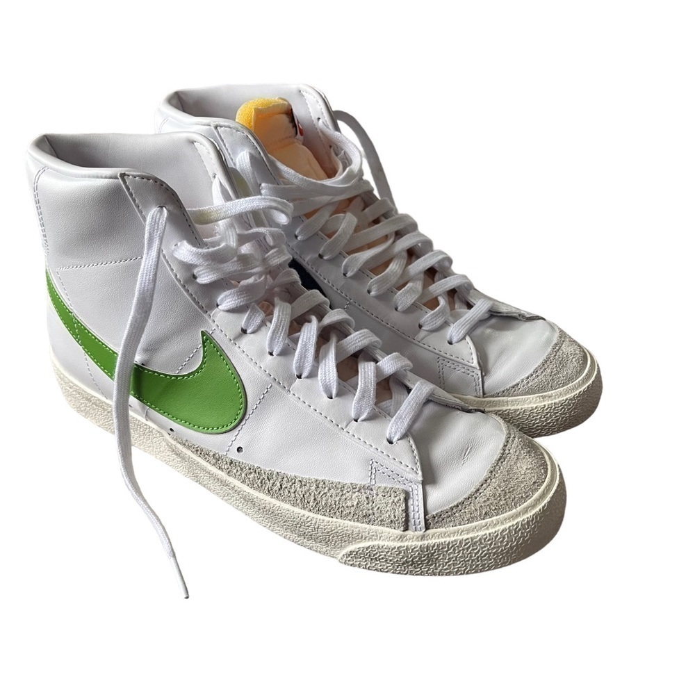 Nike Men’s Blazer Mid 77 Vintage Shoes Sneakers White Green Lace Up BQ6806 - Picture 3 of 12